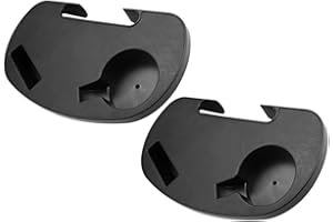 GOLRISEN 2 Piezas Portavasos para Silla de Playa Bandeja para Tumbona Plegable con 2 Compartimientos para Poner Móvil y Bebidas Soporte de Plástico para Silla de Gravedad Cero para Poner Libros Gafas