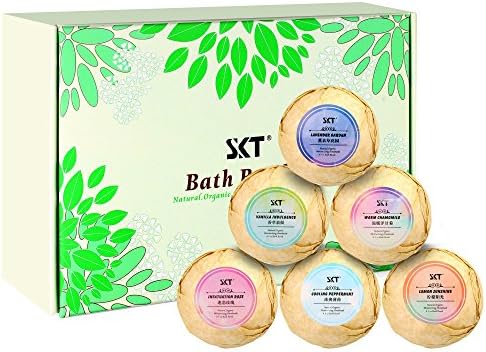 Bath Bombs Gift Set,6 Ultra Essential Oil Handmade Spa Bomb Fizzies Use with Bath Body Bath Bubbles and Bath Beads for Moisturizing Dry Skin(60g/2oz)