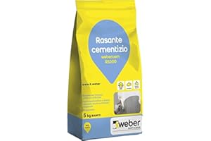 SAINT-GOBAIN webercem RS350 Rasante a finitura liscia per interni ed esterni, bianco, 5kg