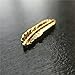20 pcs/lots Gold&Silver Feather Nail Art Decoration 3D Feather Nail Charms DIY Nail Art Nail Salon Supplies (2*5 gold)