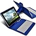 Produktbild ONX3 Archos Elements 80 Titanium 8" (Blue) Ultra-Slim Einstellbare Tablet-Case QWERTY Keyboard Standfuß für Android Tablet mit Micro USB Anschluss
