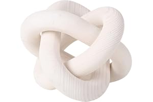 ChYoung 3-gliedrige Holzkettenglied-Dekoration, handgeschnitztes Holzkunsthandwerk, dekorative Kettenknoten-Verzierung für rustikales Tablett, Regal, Tischdekoration, Bauernhausdekoration