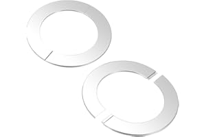 M METERXITY 2-Pack Wall Split Flange, for 3.9 Inch/100mm OD Pipe 304 Stainless Steel Escutcheon Plate Round Self-Adhesive Plumbing Cover Plates for Water Pipe/Faucet