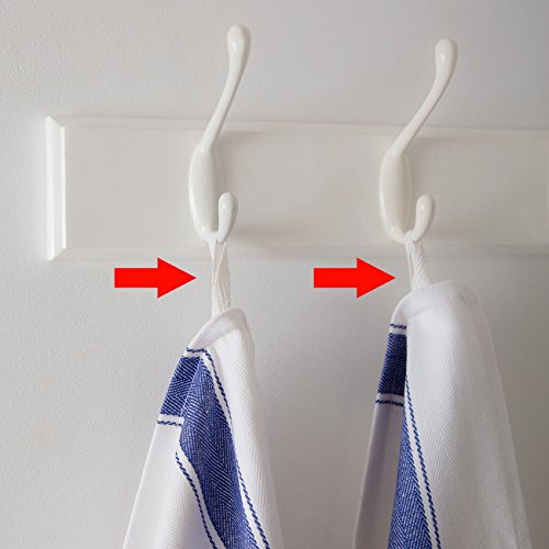 SMARTZ 12er-Set Geschirrtücher supersaugfähig – fusselfrei aus 100per cent Baumwolle 50 X 70 cm weiß mit blauen Streifen und Aufhänger – Vintage Küchenhandtücher Gastronomiequalität - 4