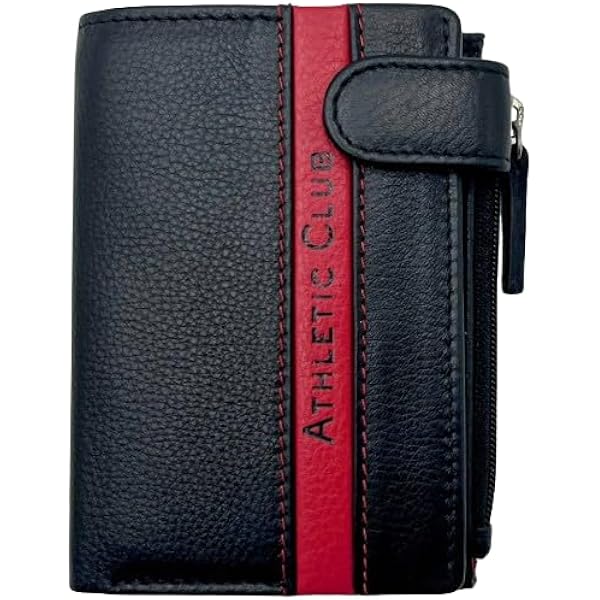 Tarjetero Monedero Athletic Club – Piel Oficial Since 1898 – Negro Con Detalles Rojos (Producto Oficial)