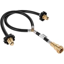 RV Propane Quick Connect Y Splitter - 1/4 Inch Brass Adapter For Tabletop Grill & Heater