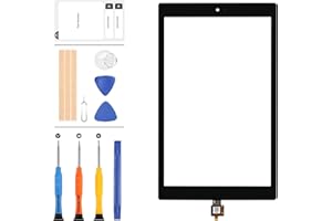 LADYSON For Amazon Kindle Fire HD10 2017 7TH Gen SL056ZE Touch Screen Digitizer Sensor Full Glass Panel Lens Kits with Free Tools(Not LCD)