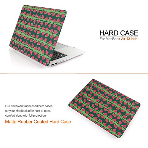 iDOO MacBook Schutzhülle / Hard Case Cover Laptop Hülle [Für MacBook Air 13 Zoll: A1369/A1466] – matt, Wassermelonen - 2