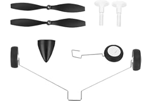 sourcing map 1 Set RC Airplane Landing Gear Wheels With Propeller for Toys Airplane Accessories RC Aircraft DIY Parts RC Plane Jet Replacement