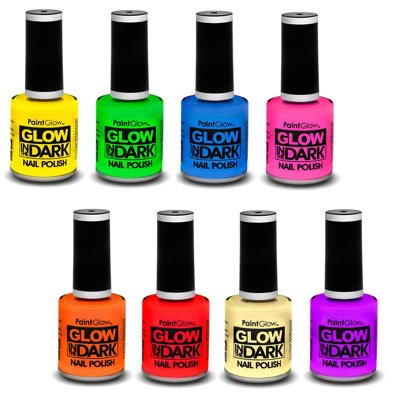 paintglow Glow in the Dark Nagellack, Neon Grün 10 ml - 2