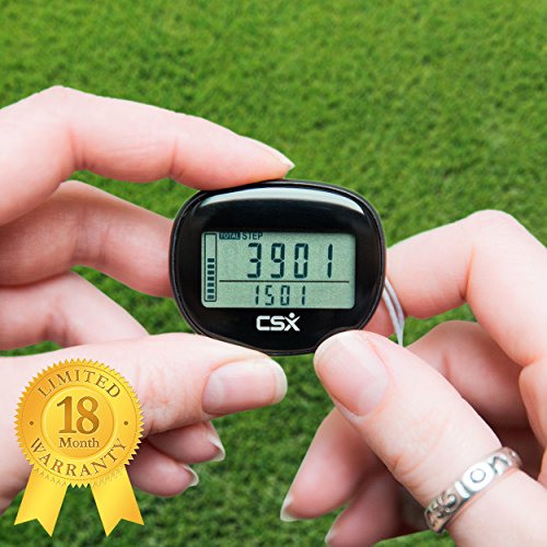 CSX Kleiner 3D Schrittzähler Fitness Aktivitätstracker mit Clip, P341, Schwarz - 2