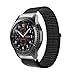 Produktbild Nylon Uhrenarmband 22mm für Samsung Gear S3 Frontier, Siswong Gefälschter Stahl Schnelle Veröffentlichung Einstellbar Haltbar Armband für Ersatz (Schwarz)