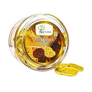 NATURE N NATURE Gold Coin Milk Chocolates, 135 GMS Round Gift Pack, 60pcs, Coin Chocolate Gifts for Holi, Rakhi, Diwali, Anniversary, Birthday, Christmas, Valentines