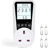 flintronic Power Meter Plug, Energy Monitor Socket with Backlight LCD Display, 7 Monitoring Modes Electricity Usage Consumpti