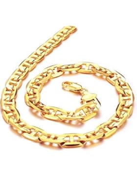 bigsoho 18k vergoldet Damen/Herren Halskette Kette Schmuck - Länge 51cm