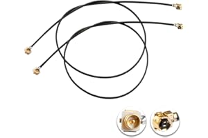 Vecys 2PCS Kabel U.FL IPEX IPX Męski do U.FL IPEX IPX żeński Kabel 12" /30CM U.fl/IPEX IPX 1.13mm Przedłużacz o Niskiej Stratności