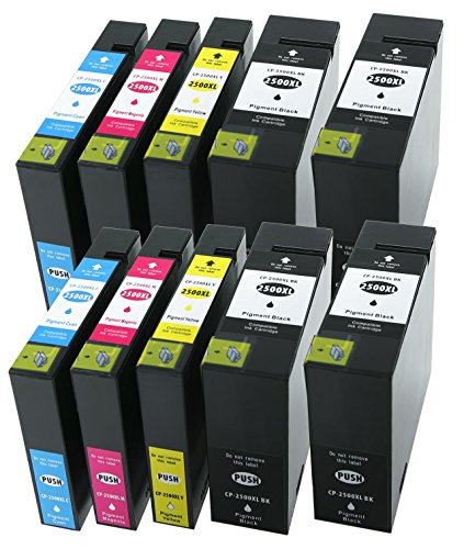 10 Druckerpatronen XL alle Farben ersetzen Canon PGI-2500 geeignet z.B. für Canon Canon Maxify IB 4050 Maxify IB 4150 Maxify MB 5050 Maxify MB 5150 Maxify MB 5155 Maxify MB 5350 Maxify MB 5450 Maxify MB 5455