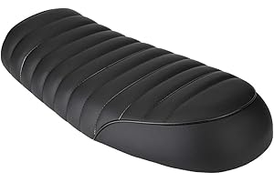 ‎EJOYOUS Motorrad Flat Sitzkissen, Vintage Flachsattel Sattel Sitzbank Stoßfest Motorrad-Sitz Sattelsitze mit Weiches Kissen, für CG125 GN CG CB200 CB350 CB400SS CB500 CB750 SR400 SR500