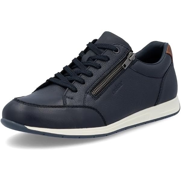 Chaussures Rieker Homme 11927 à Lacets - Cuir Confort Anti-Stress Bleu Océan