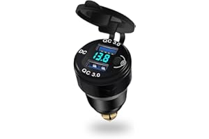 CYEEHXIN Motorrad Zigarettenanzünder-USB Ladegerät-Adapter für BMW Motorrad - QC 3.0 Doppelstecker USB Steckdose Ladegerät 12V, Schnell Handy Ladegerät, mit Schalter und Voltmeter