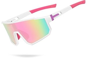 Sakmot Occhiali da Sole da Uomo Polarizzati, Occhiali da Ciclismo Polarizzati, Occhiali Ciclismo Uomo, Sportivi,da Ciclismo Anti-UV, Per Ciclismo, Motociclismo, Corsa, Sci, Alpinismo