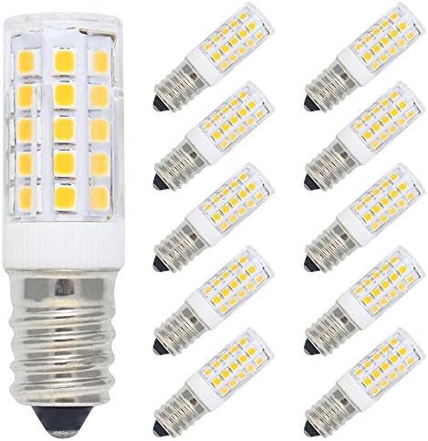 10Pack 5W E14 LED Corn Lamp Warm White 3000K 220-240V 360 Degrees Beam Angle 40W Halogen Equivalent Small Edison Screw LED Corn Light Bulb for Ceiling Fan, Chandelier, Indoor Decorative Lighting, Beside Lamp, Desk Lamp