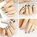 Teenxful 2 Sheet Nail Art Polish Gold and Silver Sticker Patch Full Wraps Tips 32pcs for Women