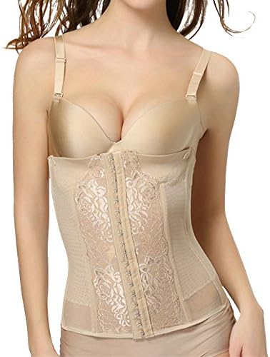 PengGeng Womens Elegant Lightweight Corset Blet Waist Trainer Slimming Thin Shapewear Nude XS