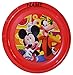 Produktbild großer Teller incl. Name - " Disney Mickey Mouse " - ø 22 cm Kinderteller - Geschirr für Kinder - Micky - Mädchen - Speiseteller / Maus Mäuse Goofy - Playhouse / aus Kunststoff / Plastikteller Plastik