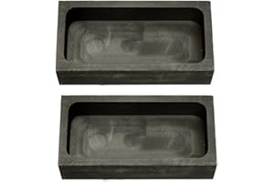NC LLF Gold Silber Graphit Barrenform Tiegel zum Schmelzen Gießen Verfeinern (2 Stück 1 kg (100 x 50 x 25 mm)