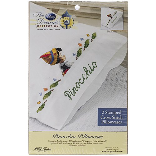 M C G Textiles Disney Dreams Pinocchio Wishes Upon A Star Stamped Pillow Case