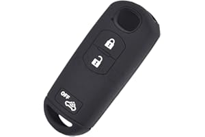 Happyit Silicone Car Key Cover Cases for Mazda CX-3 CX-5 CX-7 CX-9 Speed Miata MX5 2 3 4 Buttons Remote Fob Accessories (3 Buttons C)