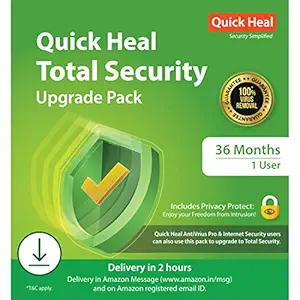 Quick Heal | Total Security Renewal Upgrade Gold pack | 1 User | 3 years | Email Delivery in 2 hours - no CD| Existing Quick Heal Single User Subscription Needed