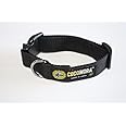 Cocomora Poly Dog Collar Belt Customizable Fit | Adjustable Nylon Training Collar with Tactical Buckle & D-Ring | Safe & Lightweight, Quick Release Buckle, Comfy Pet Collar - 30mm Black(Medium)