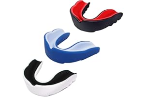 KEQAR Lot de 3 Protège-Dents Sport Premium, Adapté aux Bagues, pour Le Rugby, MMA, Hockey, Judo, Karate, Les Arts Martiaux, la Boxe