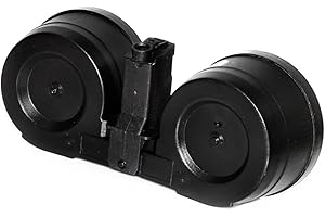 AIRSOFT WEBSITE Airsoft Accessories Battleaxe 2500rd Electric Winding Dual Drum Bobinage électrique Double Tambour Magazine pour CYMA, ICS, Classic Army, JG, G&P, Tokyo Marui MP5 AEG