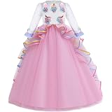 Ragazza Vestito da Unicorno tutù Costume da Principessa per Bambina 9-10  Anni (150 cm) : Amazon.it: Abbigliamento