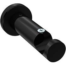 6 Stück Gardinenstangenhalter Aus Metall – Verstellbar, Für 25mm Stangen, Schwarz