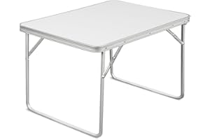 ‎CASARIA CASARIA® Klapptisch Campingtisch Klappbar 80 x 60 cm Klein Aluminium Tragegriff 3,4 kg Leicht Stabil Gartentisch Beistelltisch Faltbar Camping Zubehör