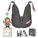 SANDINI SleepFix S Children Safety pillow - head support car/ bicycle - Complete set basic BLACK- incl. FREE BAG