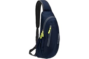 Gisdanchz Impermeable Nylon Mochila Bolso Pecho Cruzado Hombre Mujer para Deporte