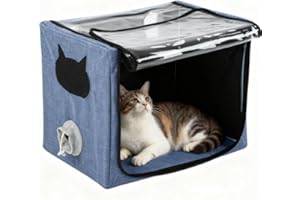 LYRLODY Tkanina Oxford Składane Pudełko do Atomizacji Zwierząt Domowych, Przenośne Gniazdo do Atomizacji Tlenu dla Zwierząt, Pudełko na Aerozole dla Zwierząt Gniazdo Aerozoli