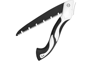 XYDESIGN Sega a mano pieghevole, robusta SK5 in acciaio al carbonio ad alto tenore di carbonio, sega per potatura di alta qualità, con chiusura sicura, impugnatura morbida per campeggio(M - 480mm)
