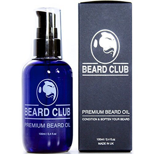 Premium Beard Oil | 100ml (Large Bottle) | Beard Club | The Best 100% Natural & Organic Beard Conditioning Oil and Beard Softener for Men | Beard Care & Beard Growth | Great Skin Moisturiser / Balm | Made in UK