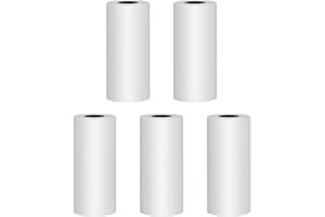 GuKKK Papel de Impresora, 5 Rollos de Papel Térmico para Cámara Instantánea, Papel de Cámara de Impresión para Niños, Papel de Impresora para Cámara de Impresión Térmica Portátil(57mm * 25mm * 4m)