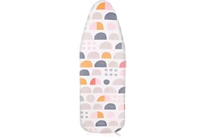 Pottwal Copriasse da Stiro Premium per Una Stiratura Facile e Veloce, per Ferri da Stiro a Vapore, Copriasse da stiro Universale, Semicerchio Marrone, 38-45cm x 120-125cm (Taglia XL)