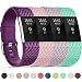 Produktbild Onedream Kompatibel für Fitbit Charge2 Charge 2 Armband Damen Herren Ersatzarmband Sport Band Lavendel Rosa Pflaume Türkis