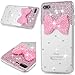 Produktbild SMART LEGEND für iPhone 7 Plus Hülle Glitter Case Hartschale Transparent Schutzhülle Handyhülle Shiny Glanz Sparkle Bling Diamant Strass Tasche Skin Schale Hart PC Hardcase Clear Kristall Handytasche Etui