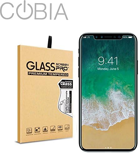 Premium COBIA iPhone X 9H Tempered Glass Screen Protector | ANTI-BUBBLE | ANTI-DUST