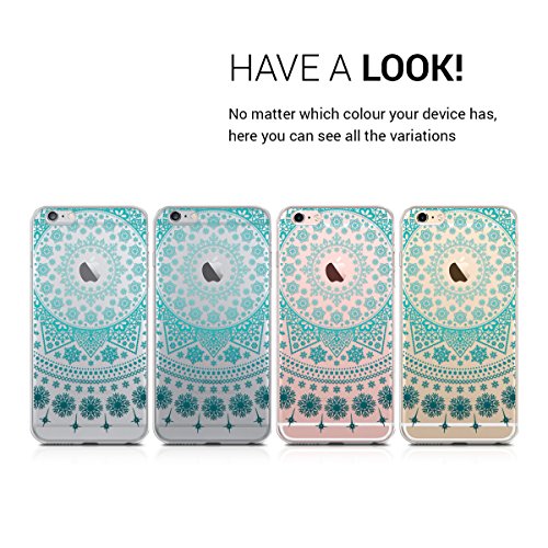 kwmobile Funda para Apple iPhone 6 Plus   6S Plus - Carcasa Protectora de  TPU  con dise  o Invernal en  Azul Azul Claro Transparente 